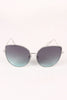 Translucent Lens Wire Framed Cat Eye Sunglasses