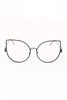 Oversized Clear Lense Cat Eye Glasses