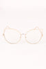 Oversized Clear Lense Cat Eye Glasses