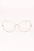 Oversized Clear Lense Cat Eye Glasses