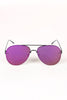 Double Bridge Mirrored Lens Aviator Sunglasses