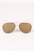 Double Bridge Mirrored Lens Aviator Sunglasses