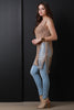 Metallic Knit Distress Side Longline Vest Top