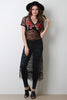 Floral Embroidered Yoke Lace Maxi Top