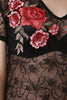 Floral Embroidered Yoke Lace Maxi Top