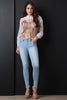 Semi-Sheer Cutout Hooded Crop Top