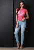 Semi-Sheer Mesh Short Sleeve Bodysuit