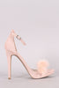 Wild Diva Lounge Suede Faux Fur Band Stiletto Heel