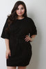 Round Neck Corset Shift T-Shirt Dress