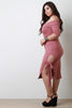 High Waist Side Self-Tie Midi Skirt