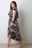 Floral Ruffle Surplice Maxi Dress