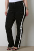 High Waisted Stripe Button-Up Pants