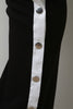 High Waisted Stripe Button-Up Pants